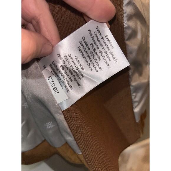 Soia & Kyo Women's Genuine Suede Jacket Size S Zip Up Knit Inset Quiet Luxury - Picture 10 of 10